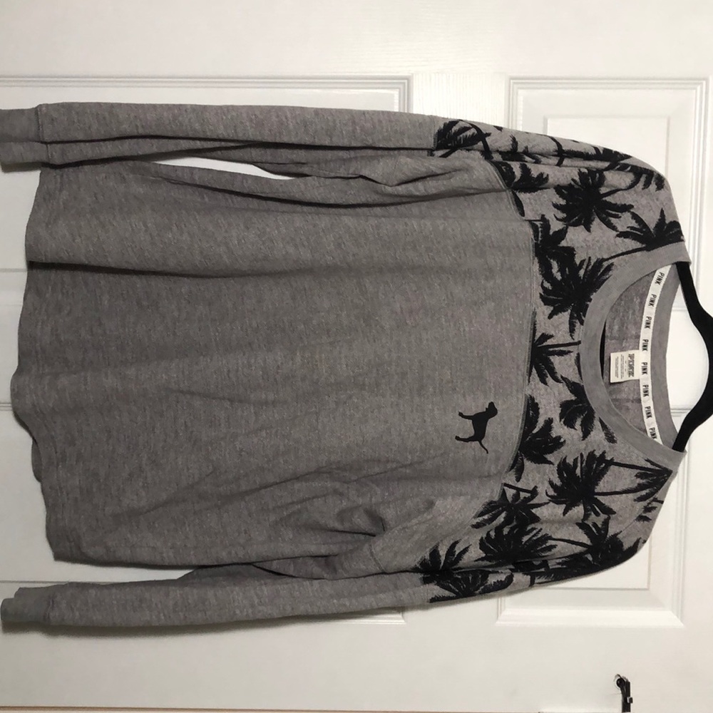 Victoria Secret PINK Palm Tree Pullover Size M
